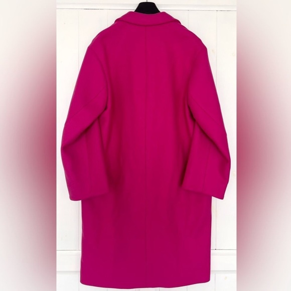 Stella McCartney Double Breasted Mid-Length Coat. Fuchsia. Sz. 42 IT / 6-8 US - Picture 3 of 10